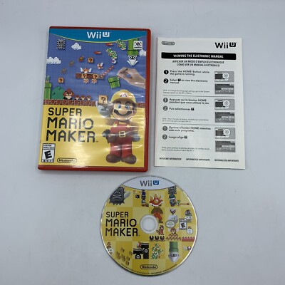 Super Mario Maker - Complete w/ Insert (Nintendo Wii U, 2015)