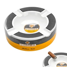 White Vintage Cigar Ashtray Home Ceramic Luxury Tobacco Ashtray 4 Rest Holder