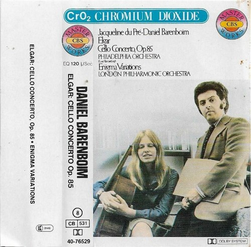 Elgar du Pré Barenboim Cello Concerto, Op. 85 Enigma Variations CASSETTE ALBUM - Picture 8 of 8
