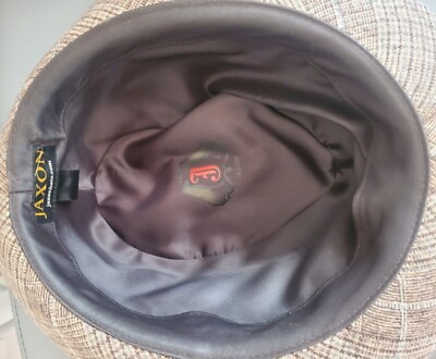 Jaxon Brown Plaid Wool Fedora Hat Size 7 3/8 | eBay display picture 3