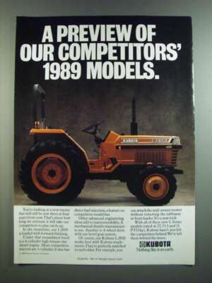 1986 Kubota L2850 Tractor Ad - a Preview of Our Competitors' 1989 Models