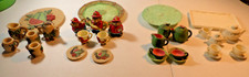 4 Miniature Tea Sets  Fireman Dogs  Grapes  Watermelon 