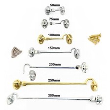 Heavy weight CABIN HOOK & Eye Door Gate Catch Latch Brass or Chrome CLEARANCE !!