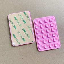 Pink Silicone Suction Phone Case Adhesive Mount
