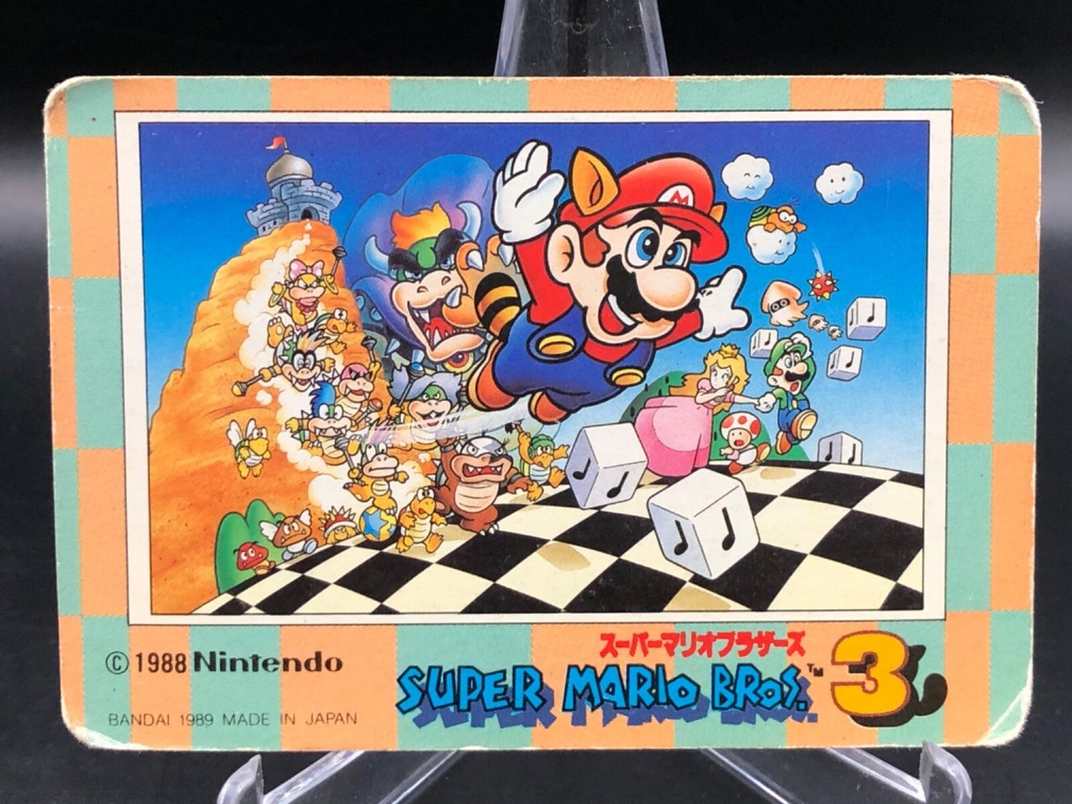 Sledge Bro Mario bros 3 Card 1988 Nintendo Japan Japanese vintage
