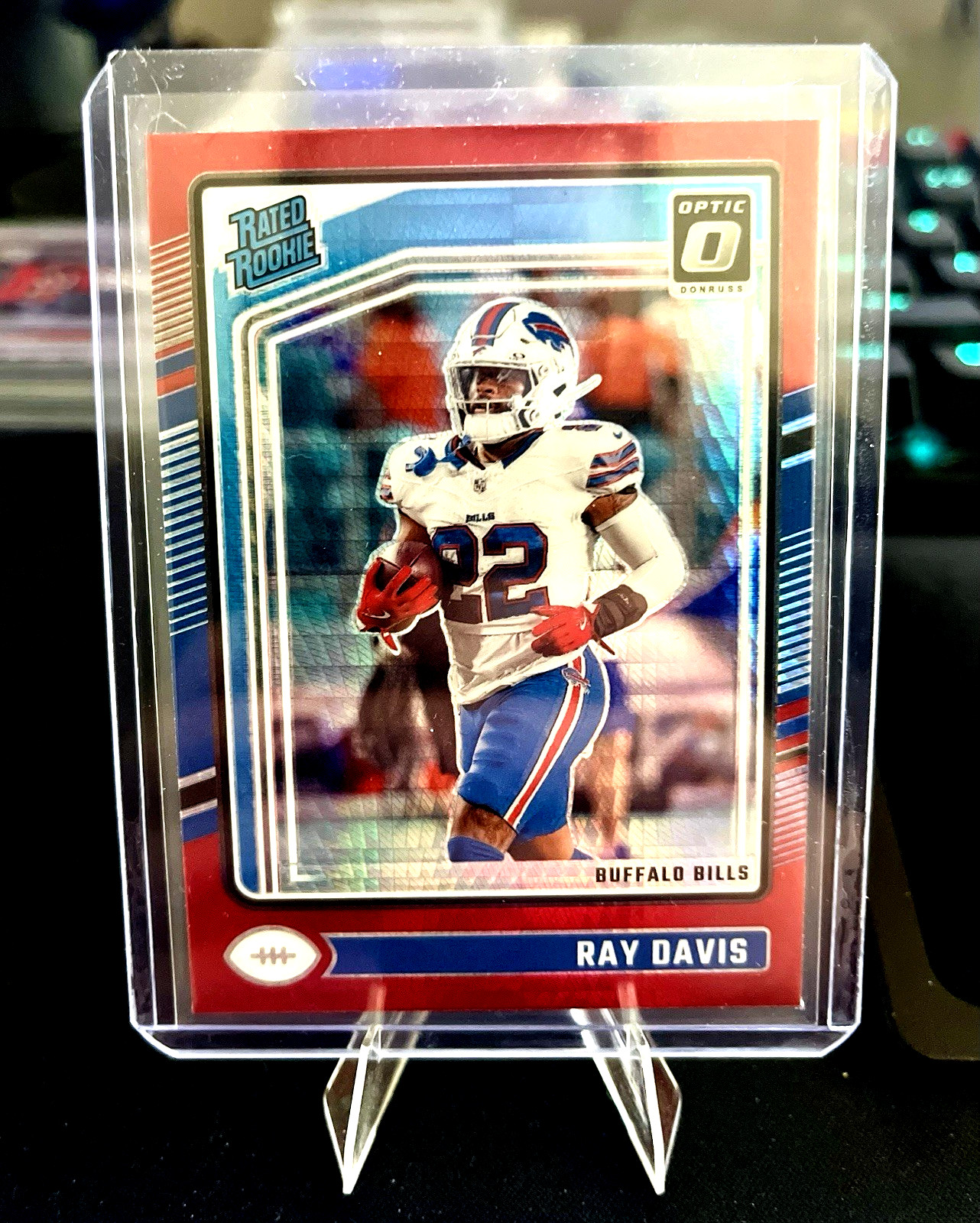 2024 Panini Donruss Optic - Rated Rookie Ray Davis #283 Red Hyper Prizm (RC)