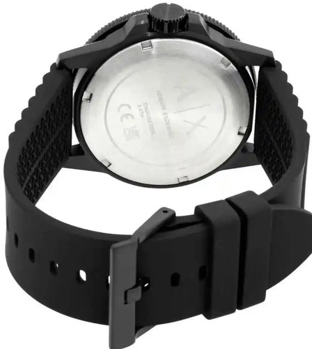 Armani Exchange schwarzes Silikon-Dreizeiger-Quarz-Zifferblatt Herrenuhr AX1852 - Bild 6 von 8