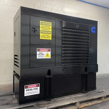 45KW Cummins Diesel Standby Generator w/ base tank, Single or 3 Phase, WE SHIP!