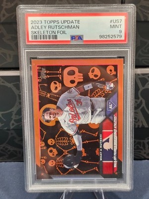 2023 Topps Update ADLEY RUTSCHMAN Skeleton Foil /50 PSA 9