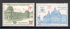 1961-63 Belgium - Postal Parcels - Stations No. 373-375 - 2 Values - MNH**