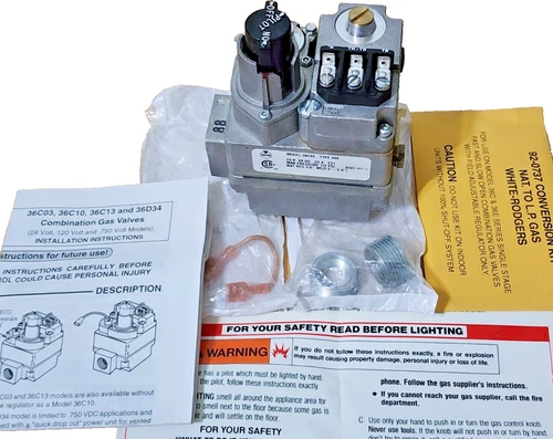 OEM White-Rodgers 36C03-400, 36C03 Type 400 Furnace Boiler Gas Valve 24V Emerson