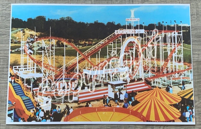 7 x Archiv-/Werbe-Foto ACHTERBAHN PINFARI - Coaster Schausteller Kirmes