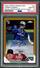 Corbin Carroll RC 2023 Topps Chrome Update All-Star Game Auto Gold /50 PSA 10