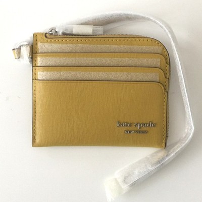 KATE SPADE Devin Card Case Wristlet Zip Around, 6 Card Slots 4.25x3.5x0.5'' KI663