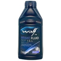 Wolf BremsflüSsigkeit Brake Fluid DOT 3 & 4 - 500Ml Flasche 8307706