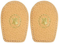 Genuine Leather Heel Support Pad Cup with Foam Cushion, Orthotic Shoe Insoles...