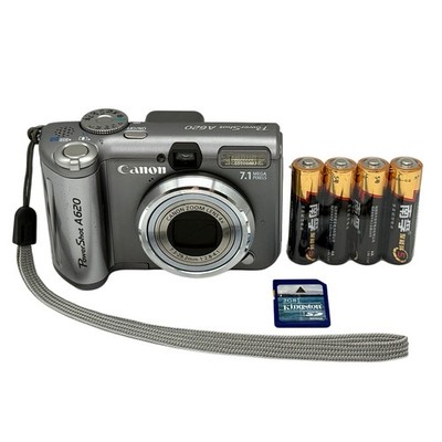 Canon PowerShot A620 Compact Digital Camera 7.1MP 4X Zoom Fully Tested 