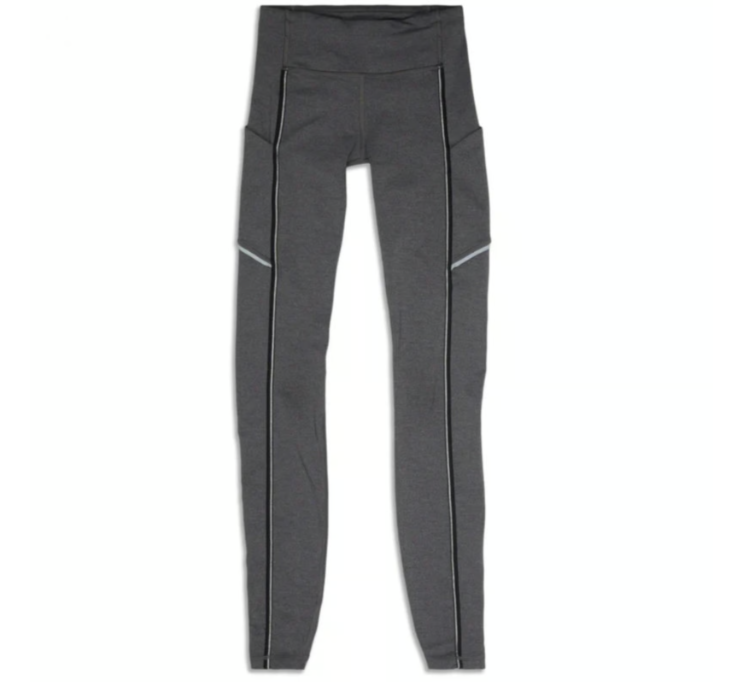 NWT Women's Mid-Rise Fitted Grey Performance Leggings with Pockets Size Small