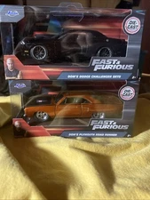 Jada Fast And Furious Dom’s Plymouth Road Runner And Dom’s Dodge Challenger SRT8