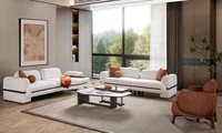 LuxuriöSes Modernes Wohnzimmer-Set 4+3+1-Sitzer Weiches Sofa Sessel