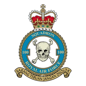 No. 100 Squadron RAF badge patch Self Adhesive Vinyl Sticker