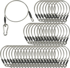 40 Pack Stage Light Safety Cables 1/8", Stainless Steel Security Cable Ropes Fal