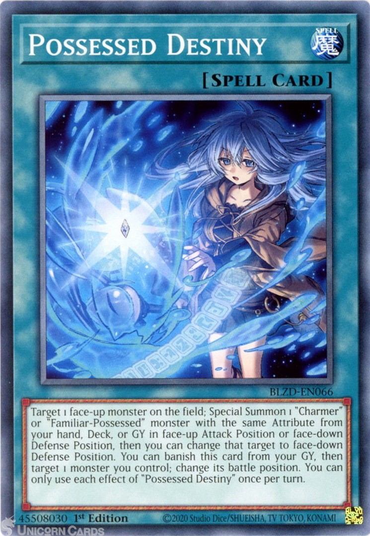 BLZD-EN066 Possessed Destiny : Common 1st Edition Mint YuGiOh Card