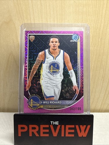 Will Richard 2025-26 Bowman #BCV-52 Chrome Pink Mojo Refractors /199