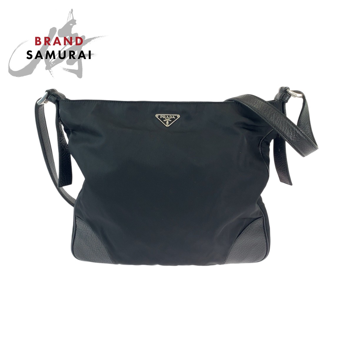 Prada Tessuto Vittero Dyno Black Messenger Shoulder Bag 503402
