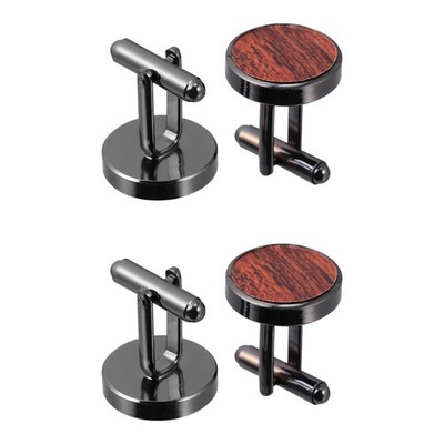 2 Pairs Anzug Accessoires Herren Ärmelknöpfe Stoffzubehör Manschettenknöpfe