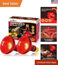 Durable 100W Infrared Heat Emitter Lamps for Reptile Habitats - 3000 Hours Life