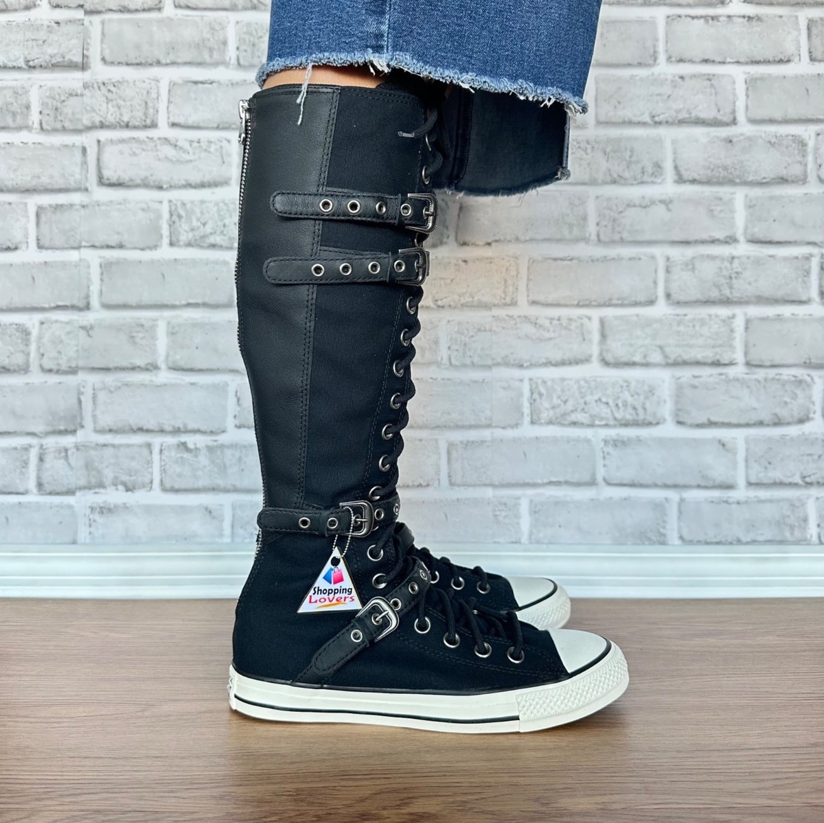 ⭐Converse Chuck Taylor XXHi Leather Straps 4 Men\'s Sneakers Boots Black A16600C⭐ ⭐Converse Chuck Taylor XXHi Leather Straps 9 Men main image 3
