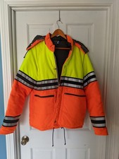 Safteyline VanTech USA Made High Visibility Insulated Men's Work Jacket Coat Viz