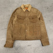 Taylor Stitch Long Haul Trucker Jacket Waxed Canvas Mens 38 Brown Made in USA M