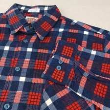 Vintage Dickies Large Mens Shirt Flannel Long Sleeve 80s 22x30 Fits Medium