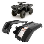 Black Front Fenders Left & Right For Honda Foreman Rubicon 500 ATV 2022 23 24 25