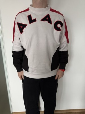 Palace Sweatshirt Pullover XL Schwarz Weiß Rot 100% Baumwolle