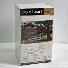WonderArt Classic Latch Hook Kit 20"X30" Heritage Homestead Farm Barn 426213 New