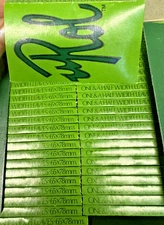Vtg URoL Green One & Half Wide leaves Rolling Papers Spain EmBT  Full Box "50"