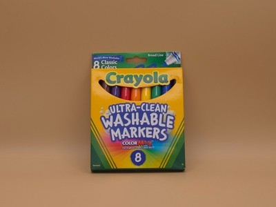 4X Crayola Ultra-Clean Washable Markers 8 Count Each Broad Line Bulk Lot New