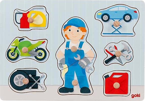 goki 57407 - Автомеханик Steckpuzzle aus Holz - 8 часов 3290₽