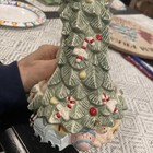 Ceramic Christmas Tree Music Box w/ Santa & Mrs. Claus, "We Wish You a Merry Chr — photo 8