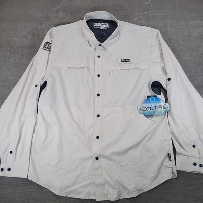 Pelagic Eclipse Guide Shirt Mens XL White Long Sleeve Fishing Offshore Gear New