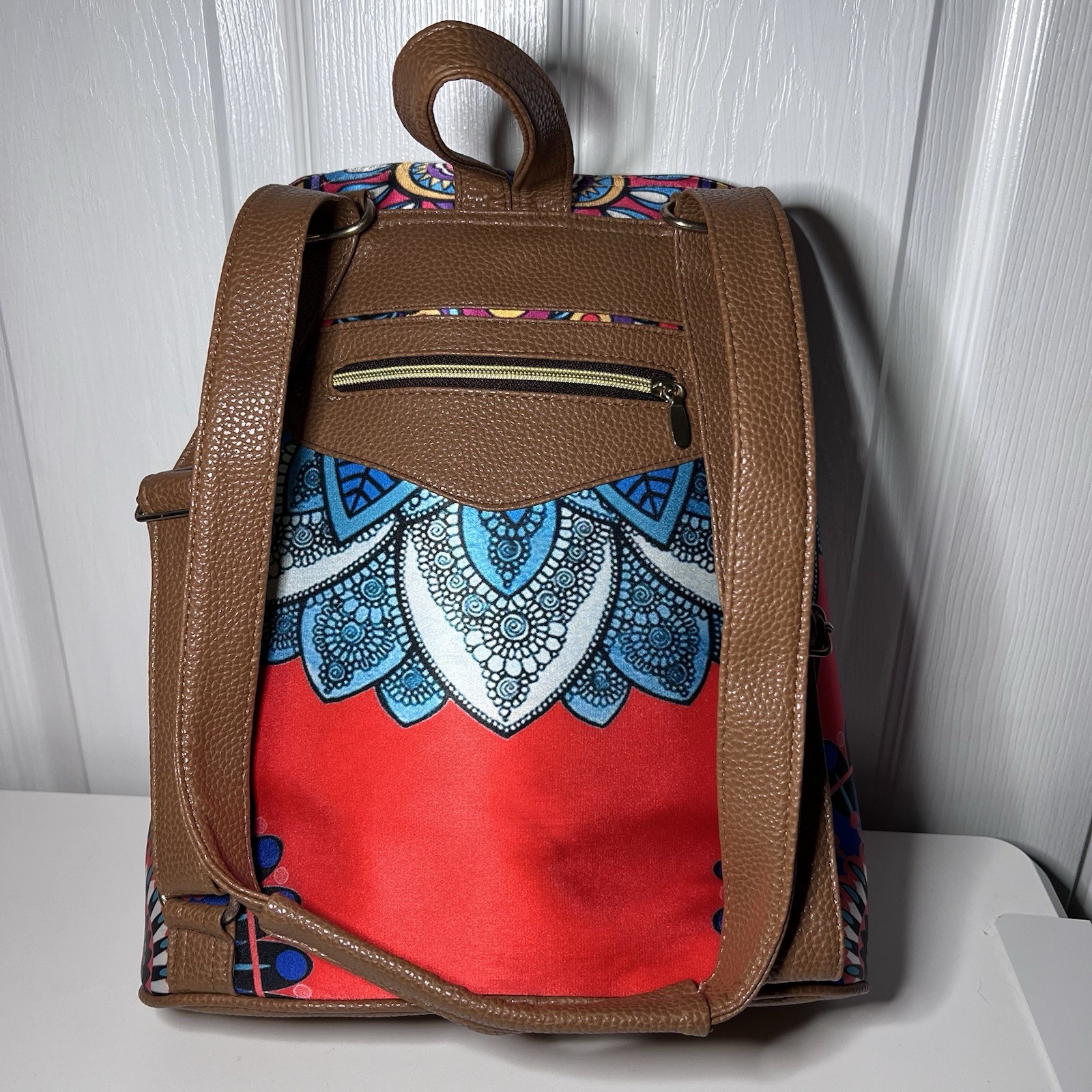 Chula Backpack Red Mandala Pattern - image 7