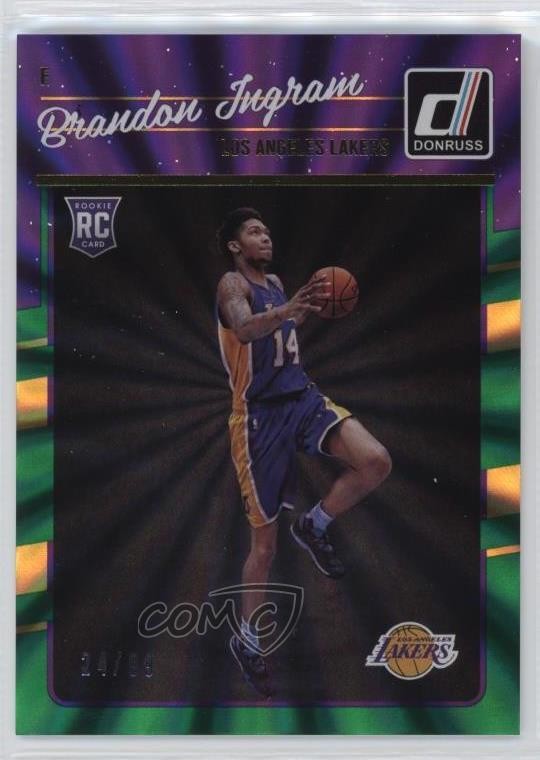 2016 Panini Donruss Rookies Green Holo Laser 24/99 Brandon Ingram Rookie RC 0b0