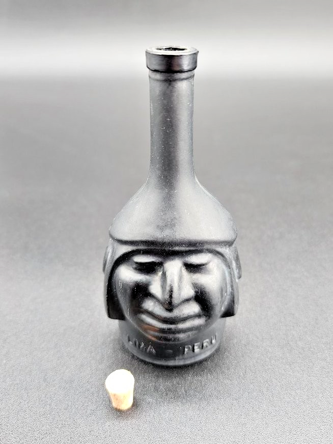 Vintage Inca Pisco Lima Peru Empty Mini Liquor Bottle 