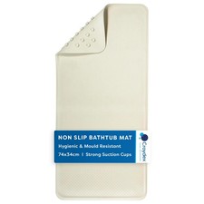 Croydex Rubagrip Beige Bath Mat Non Slip for Inside Bath 74x34cm