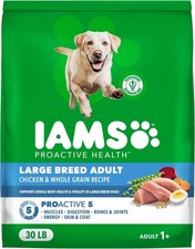 IAMS Proactive Health Large Breed Adult Dry Dog Food Chicken  Whole Grain Recip