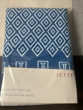 Jette Luxury Nature Strandtuch Badetuch Strandlaken blau weiß Muster 90 x 180 cm