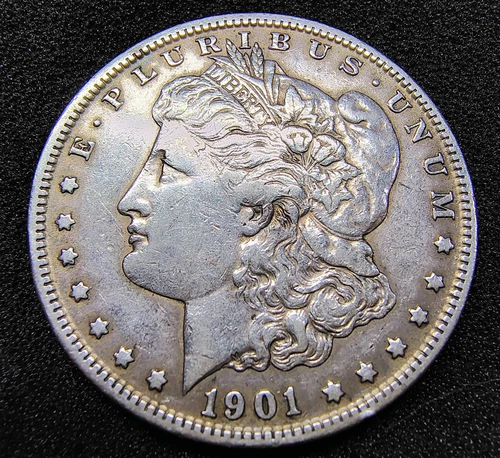 1901-O Morgan Silver Dollar $1 - New Orleans Mint - 90% Silver - F-VF Details